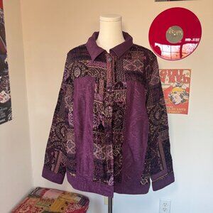 Vintage Breckenridge Purple Patchwork Unique Patterned Jacket
